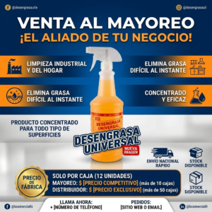 Desengrasa Universal el mejor desengrante de venta en Monterrey